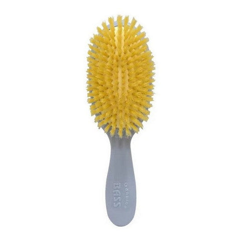 Bass Brushes, Bb2b Baby Blue Extra Small Oval Style Hairbrush With Natural Bristles, 1 Count Bass Brushes