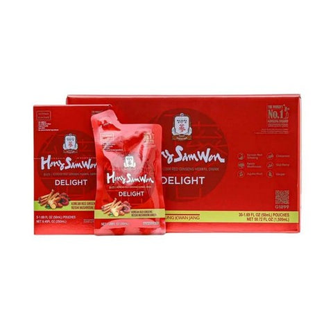 JungKwanJang, Korean Red Ginseng Herbal Drink HongSamWon Delight, 5 Count JungKwanJang