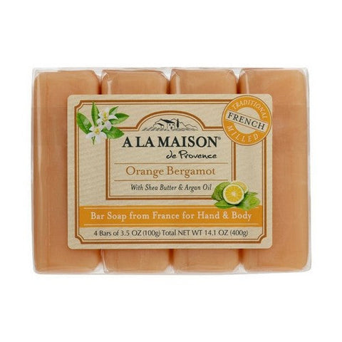A La Maison, Bar Soap Orange Bergamot Multipack, 4 Count A La Maison