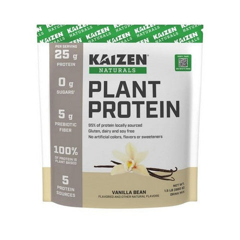 Kaizen Naturals, Plant Protein Vanilla Bean, 1.5 Lbs Kaizen Naturals