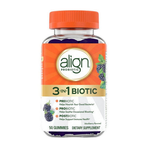 Align Probiotic, 3-In-1 Biotic Gummies, 50 Count Align Probiotic