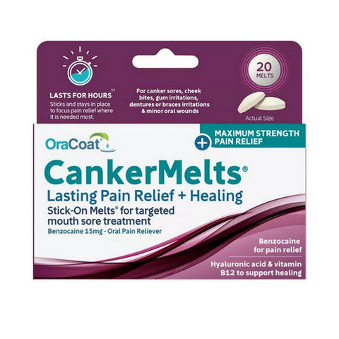 OraCoat, CankerMelts Dissolving Tablet Benzocaine, 20 Count OraCoat