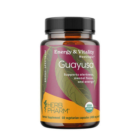 Herb Pharm, Organic Nootropic Guayusa Capsules, 60 Count Herb Pharm