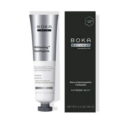 Boka, Nano-Hydroxyapatite Toothpaste Fluoride-Free Whitening Mint, 3.4 Oz Boka