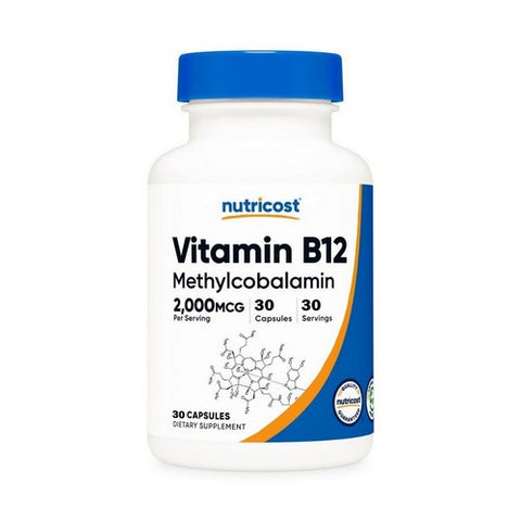 Nutricost, Vitamin B12 Methylcobalamin, 2000 Mcg, 30 Caps Nutricost