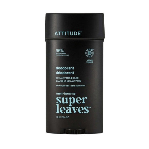 Super Leaves Men Deodorant Eucalyptus And Sage 2.64 Oz by Attitude