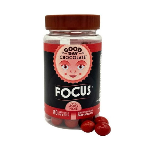 Focus Dark Chocolate With Lion's Mane 80 Count by Good Day Chocolate