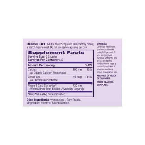 Natrol, Carb Intercept With Phase 2 Carb, 60 Veg Caps