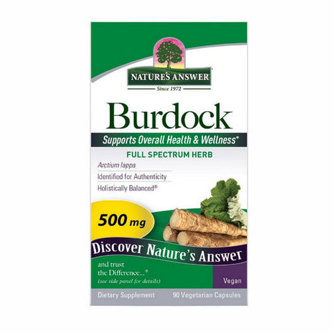 Nature's Answer, Burdock Root, 500 Mg, 90 Veg Caps Nature's Answer