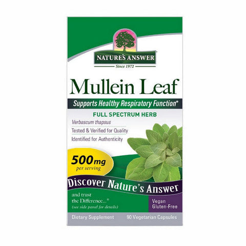 Nature's Answer, Mullein Leaf, 90 Caps