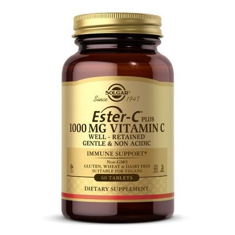 Solgar, Ester-C Plus Vitamin C (Ester-C Ascorbate Complex), 1000 mg, 60 Tabs Solgar
