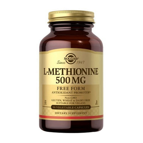 Solgar, L-Methionine, 500 Mg, 90 Veg Caps Solgar