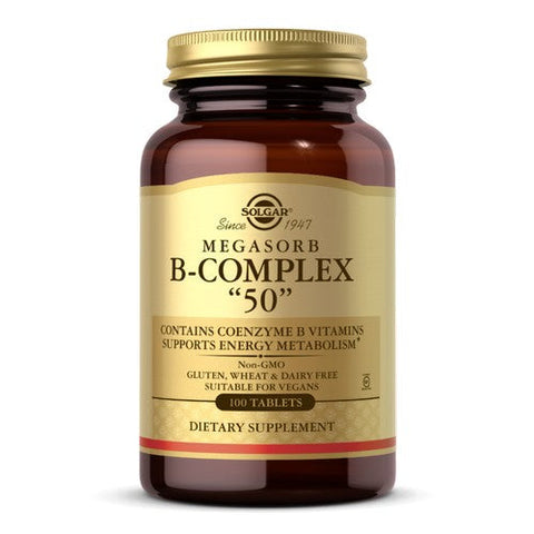 Solgar, Megasorb B-Complex 50, 50 mg, 100 Tabs Solgar