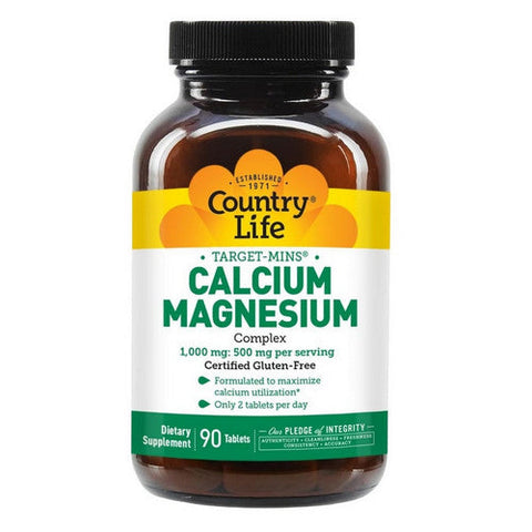 Country Life, Target-Mins Calcium Magnesium Complex, 90 Tabs Country Life