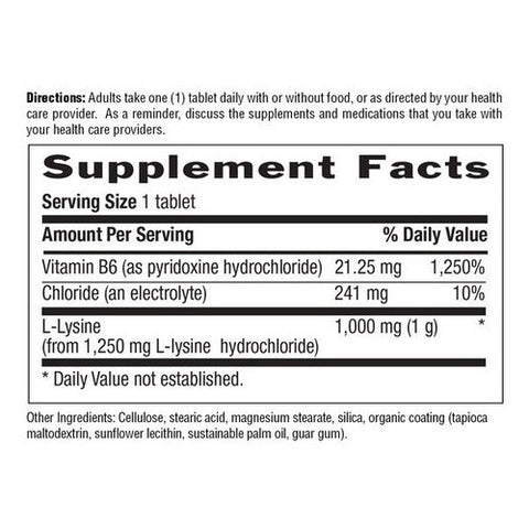 Country Life, L-Lysine with B-6, 1000 MG, 100 Tabs Country Life