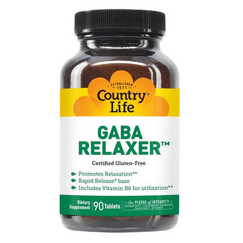 Country Life, Relaxer with GABA + B-6 RR, 90 Tabs