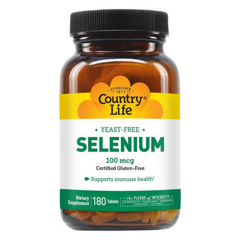 Country Life, Selenium Yeast Free, 100 MCG, 180 Tabs