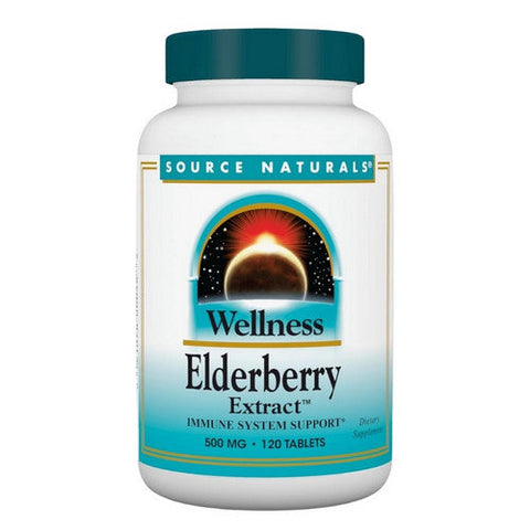 Source Naturals, Wellness Elderberry Extract, 500 mg, 120 Tabs Source Naturals