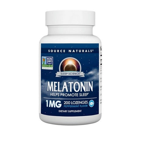 Melatonin Peppermint 200 Lozenges by Source Naturals