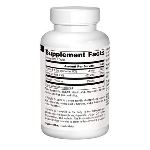 Source Naturals, N-Acetyl L-Tyrosine, 300 mg, 120 Tabs
