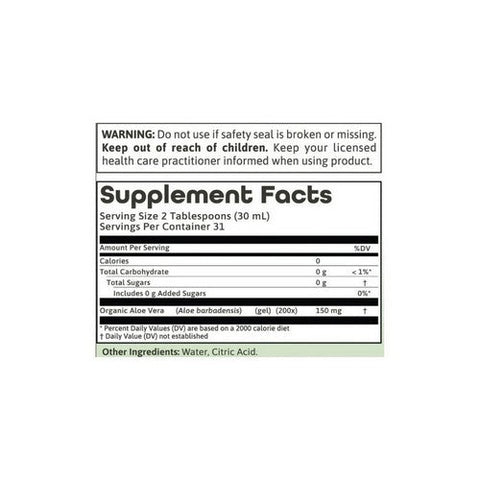 Dynamic Health Laboratories, Organic Aloe Vera Juice, Unflavored 32OZ