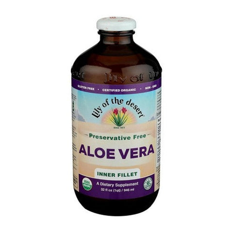 Lily Of The Desert, Aloe Vera Juice Inner Fillet Preservative Free, Preservative Free 32OZ