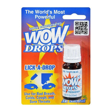 Wow Drops, Lick A Drops Breath Freshener Peppermint, 10ml, 0.32 Oz Wow Drops