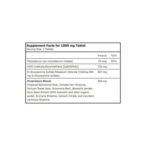 Planetary Herbals, Glucosamine MSM Herbal, 1000 Mg, 90 Tabs Planetary Herbals