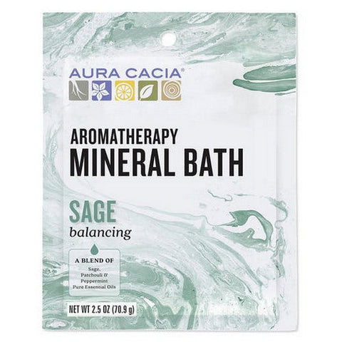 Aura Cacia, Mineral Bath, Balancing Sage, 2.5 Oz