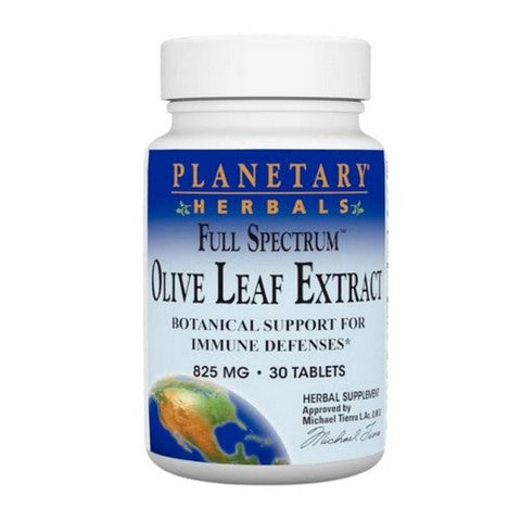 Planetary Herbals, Olive Leaf Extract Full Spectrum, 825 mg, 30 Tabs Planetary Herbals