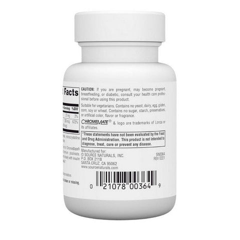 Source Naturals, Ultra Chromium GTF, 200 Mcg, 120 Tabs Source Naturals