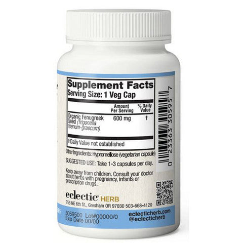 Eclectic Herb, Fenugreek, 600 mg, 50 Caps Eclectic Herb