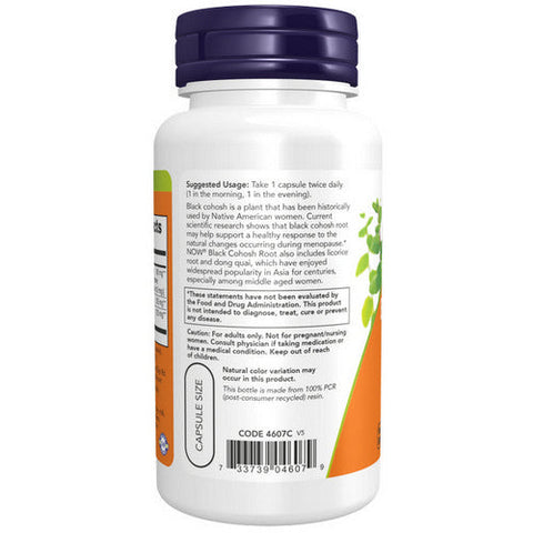 Now Foods, Black Cohosh Root, 80 mg, 90 Caps Now Foods