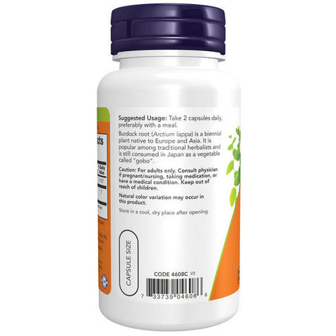 Now Foods, Burdock Root, 430 mg, 100 Caps