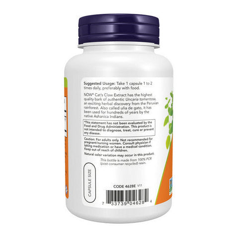 Now Foods, Cats Claw Extract, 120 Veg Caps Now Foods