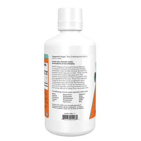 Now Foods, Colloidal Minerals Raspberry, 32 Oz Now Foods