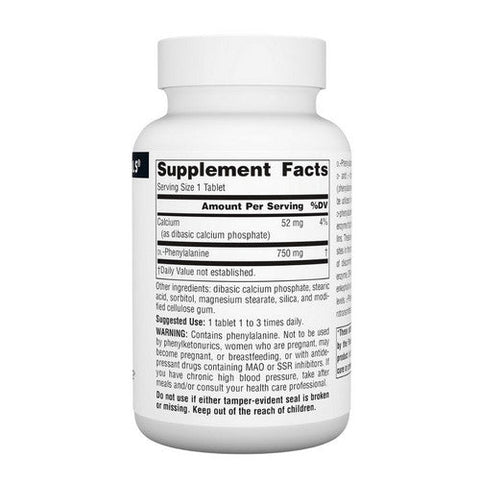 Source Naturals, DL-Phenylalanine, 750 mg, 60 Tabs Source Naturals