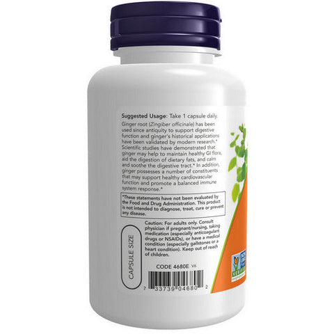 Now Foods, Ginger Root, 550 Mg, 100 Veg Caps Now Foods