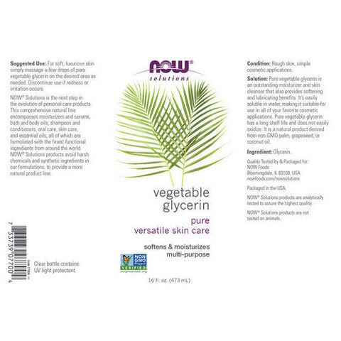 Now Foods, Vegetable Glycerine, 16 Oz