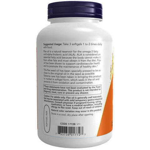 Now Foods, Organic Flax Oil, 1000 mg, 250 Sgels Now Foods
