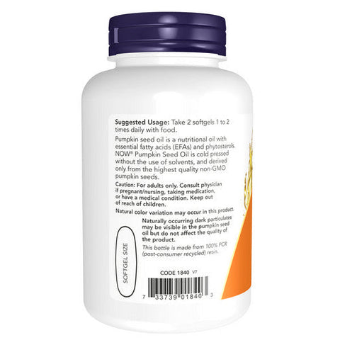 Now Foods, Pumpkin Seed Oil, 1000 Mg, 100 Softgels Now Foods