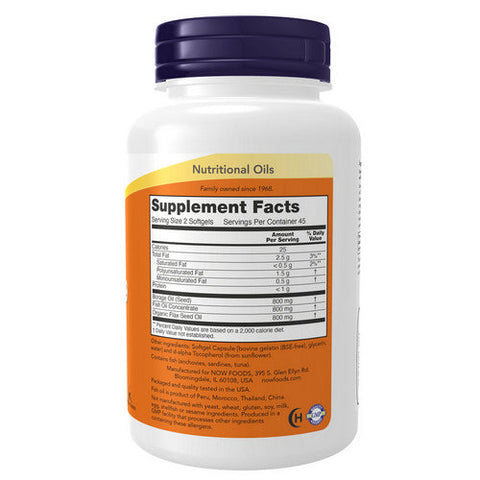 Now Foods, Super Omega 3-6-9, 1200 mg, 90 Sgels Now Foods