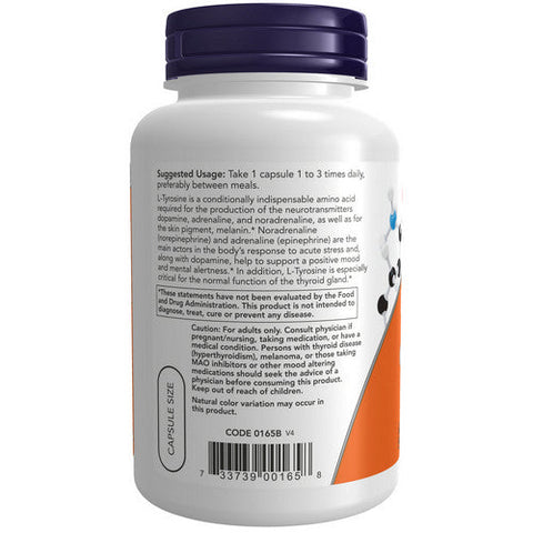 Now Foods, L-Tyrosine, 750 mg, 90 Veg Caps Now Foods