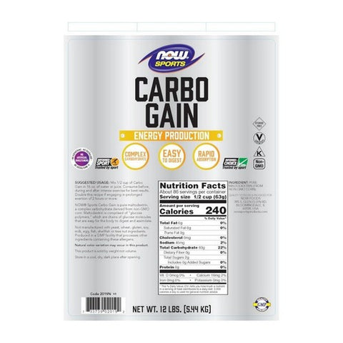 Now Foods, Carbo Gain, 12lb Now Foods