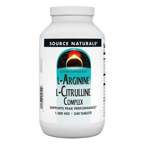 Source Naturals, L-Arginine L-Citrulline Complex, 1000 Mg, 240 Tabs Source Naturals