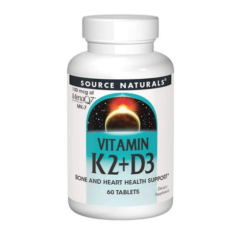 Source Naturals, Vitamin K2 Plus D3, 1000 Mcg, 60 Tabs Source Naturals