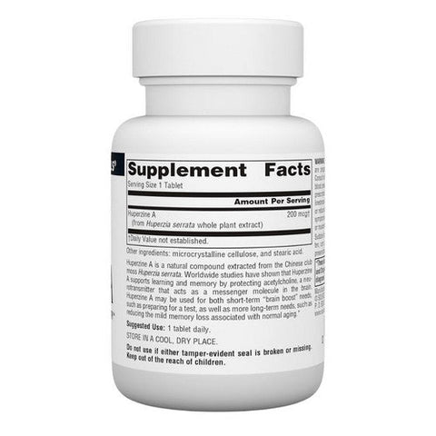 Source Naturals, Huperzine A, 200 Mcg, 120 Tabs Source Naturals
