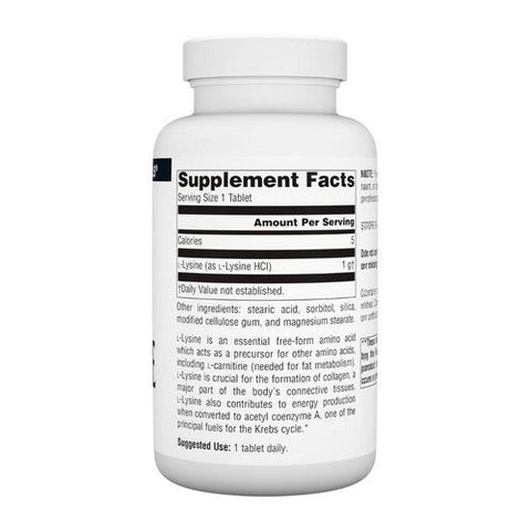 Source Naturals, L-Lysine, 1000 mg, 100 Tabs