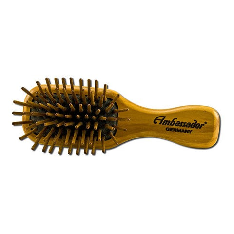 Fuchs Child/ Adult Toothbrushes, Hairbrush Olivewood Mini With Wooden Pins 5116, 1 Unit Fuchs Child/ Adult Toothbrushes