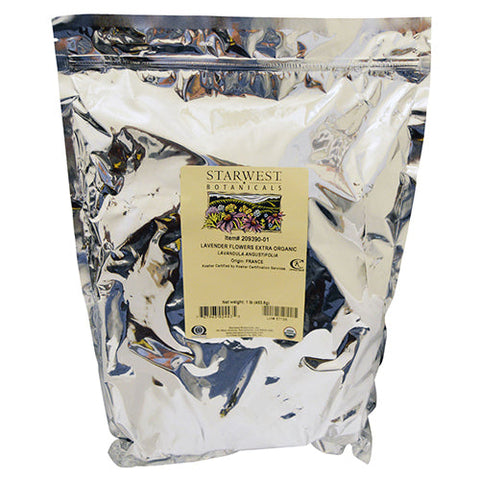 Starwest Botanicals, Organic Lavender Flowers Extra Whole, 1 Lb